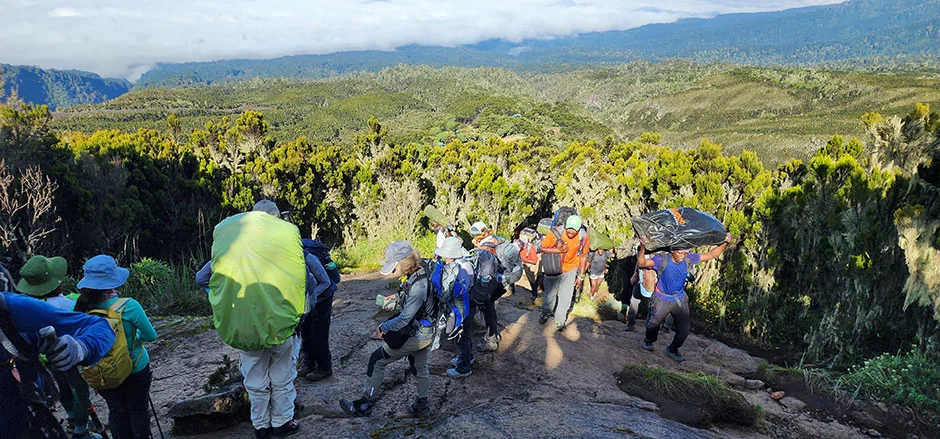 Climb Machame route day two