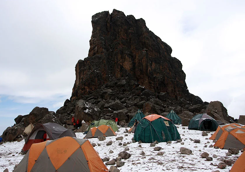 Lava tower geological formation on Kilimanjaro