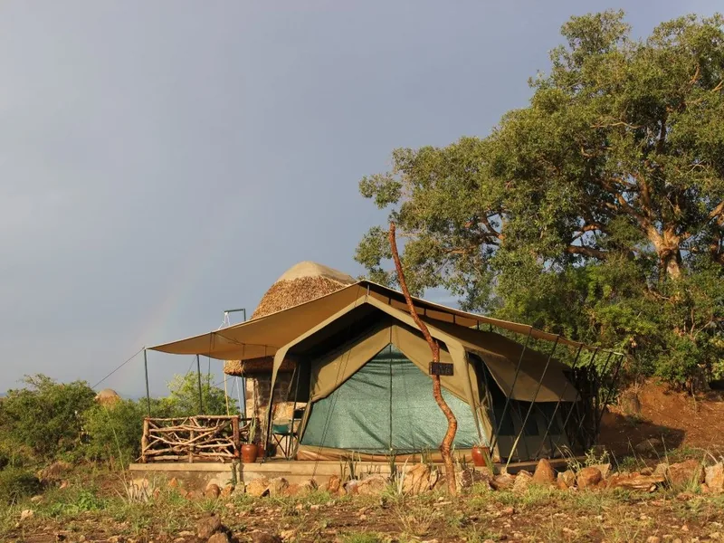 Mid-range tented camp accommodation on a Tanzania safari