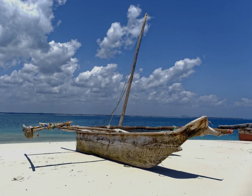 White sand beach and turquoise water in Zanzibar, Zanzibar travel guide tips